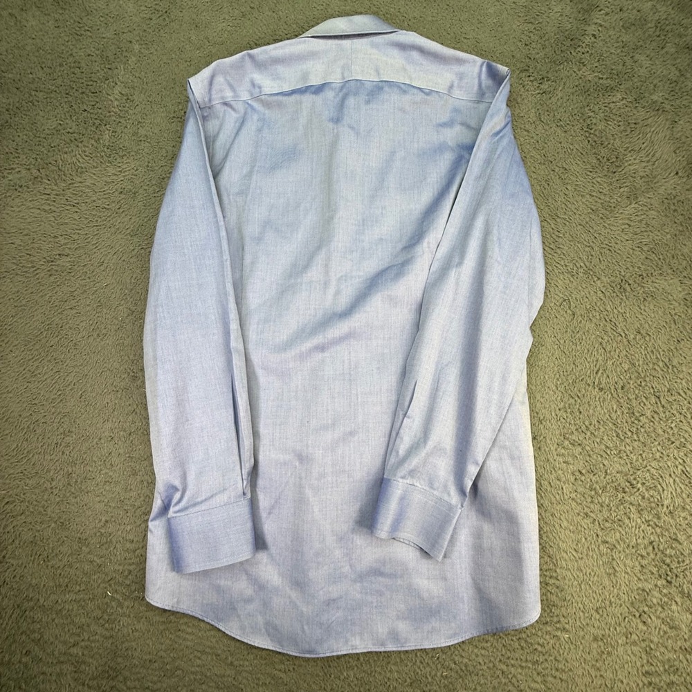 Charles Tyrwhitt Dress Shirt Mens 16/35 Blue Extra Slim Fit Non Iron Twill - Picture 7 of 8